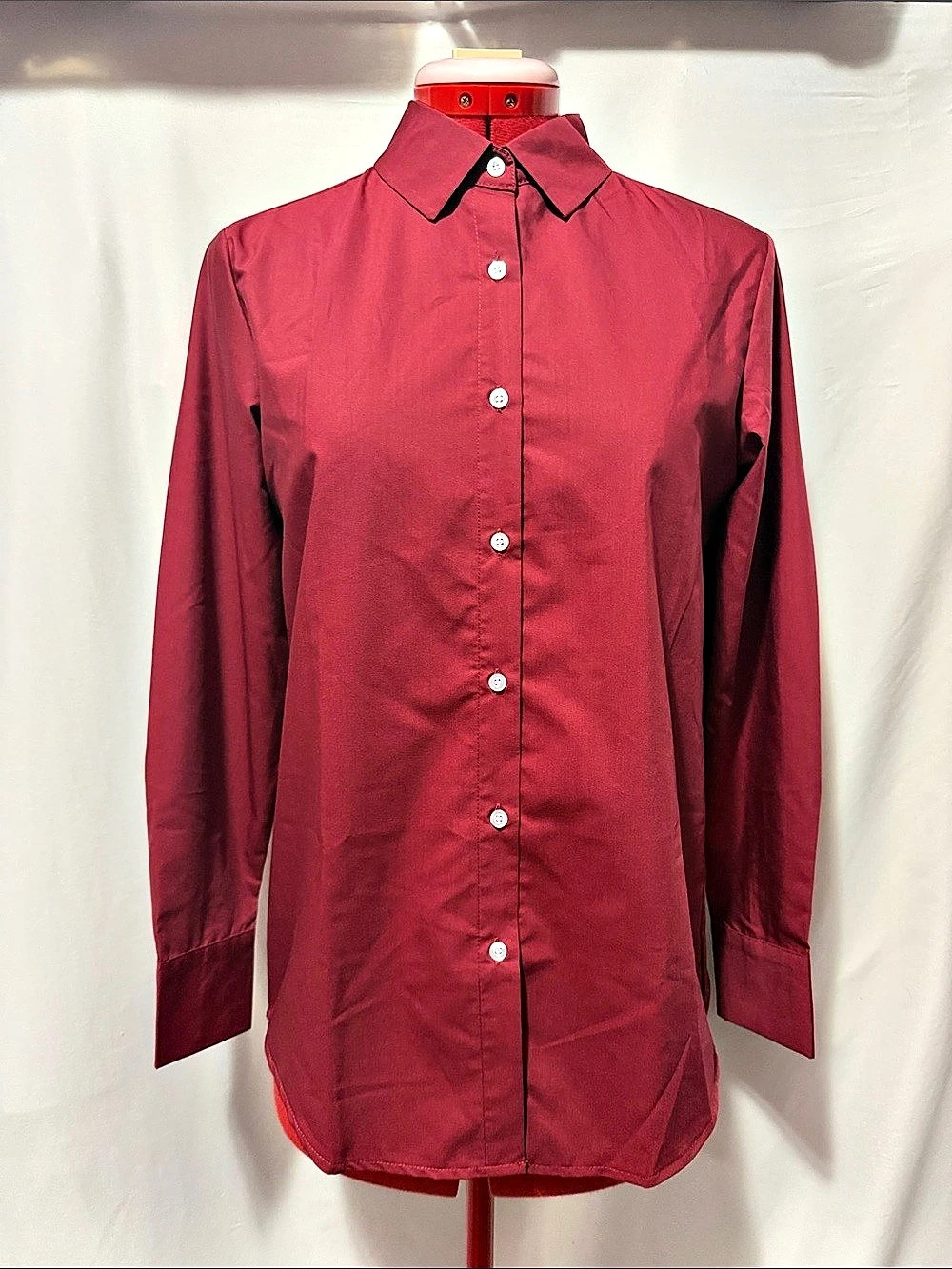 YAMANMAN Long Sleeve Button Down Shirt in Red Size XS NWT